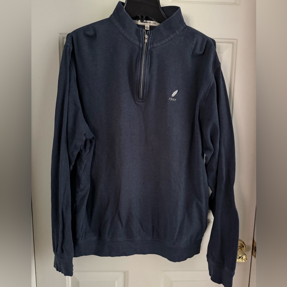 Peter Millar Navy Zip-Up Sweater